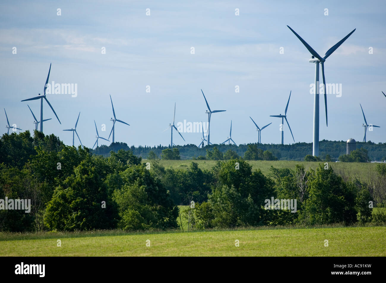 Maple Ridge Wind farm wind turbines on Tug Hill Plateau Lewis County