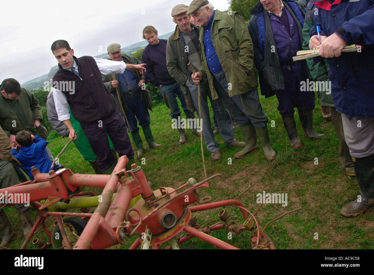 Auction sale of stock and equipment for Welsh farmer giving up farming