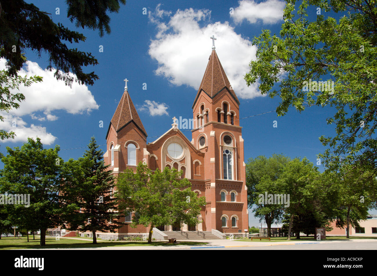St. Henry's Catholic Church in Perham Minnesota USA Stock Photo