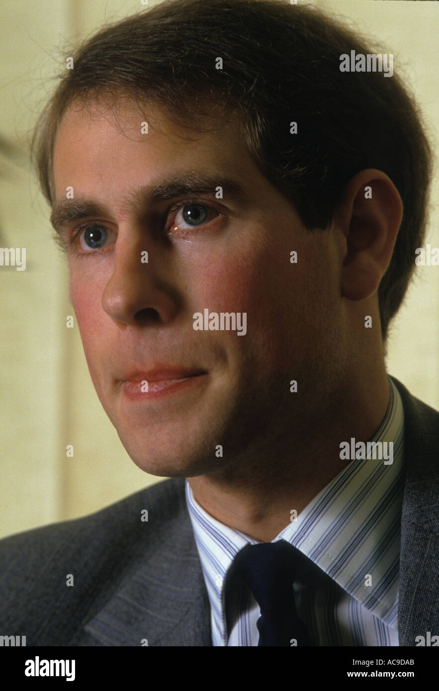 Prince Edward portrait 1980s UK London England HOMER SYKES Stock Photo