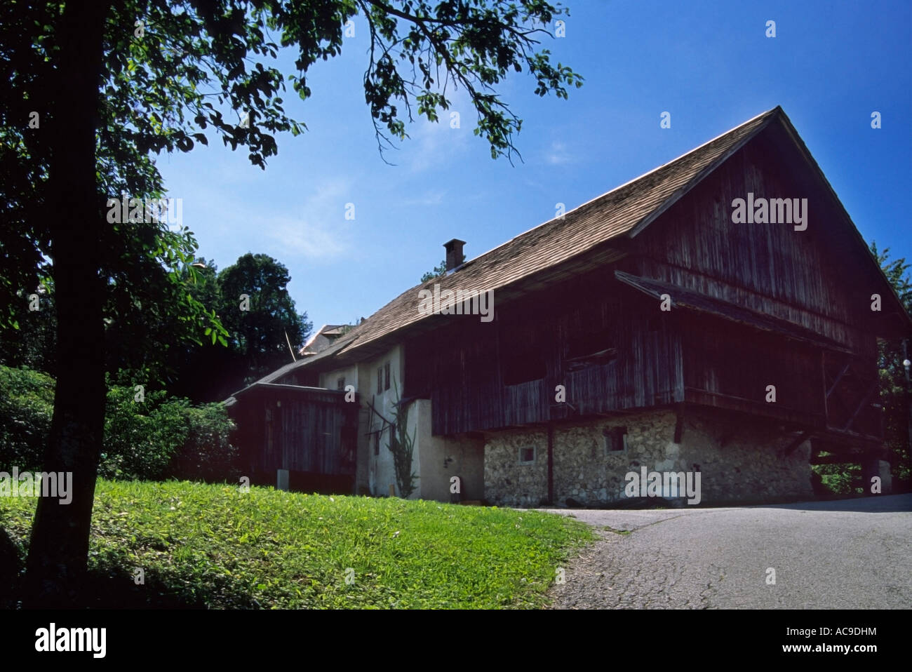 Slovenia - Bled - an old charming house Stock Photo