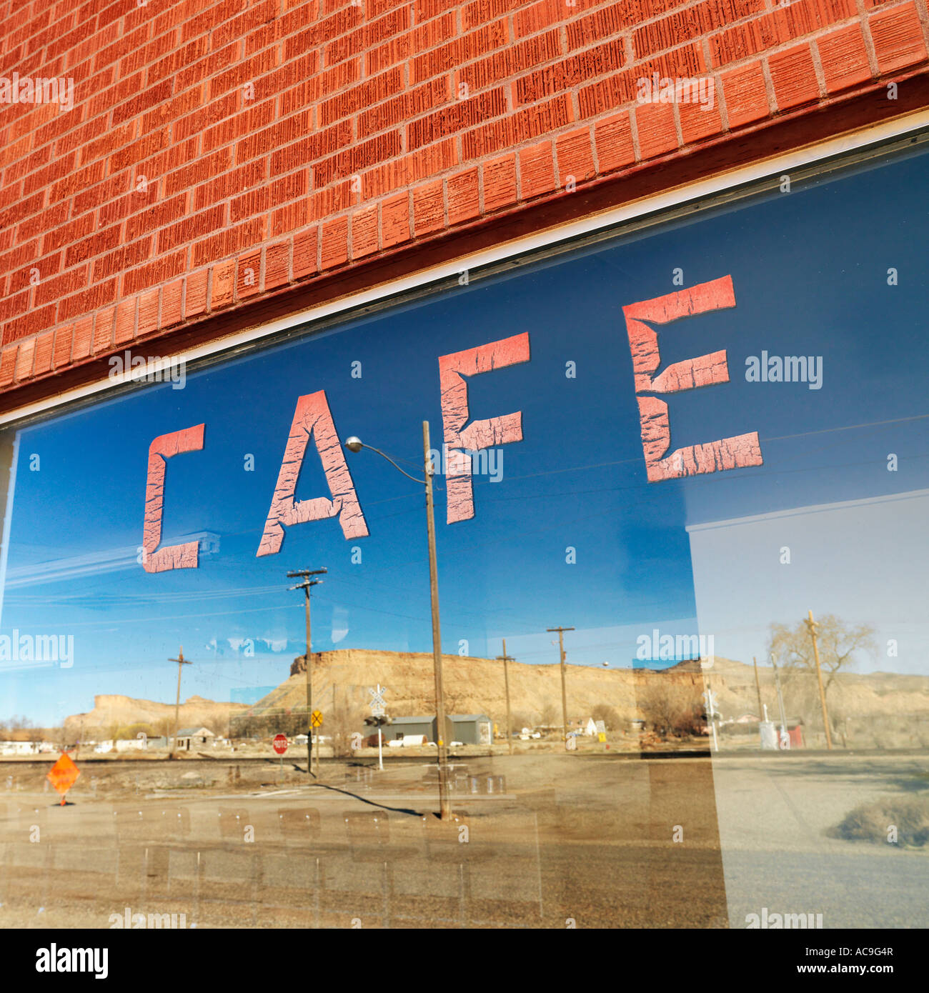 Cafe Small Window Exterior shot of cafe window Stock Photo - Alamy
