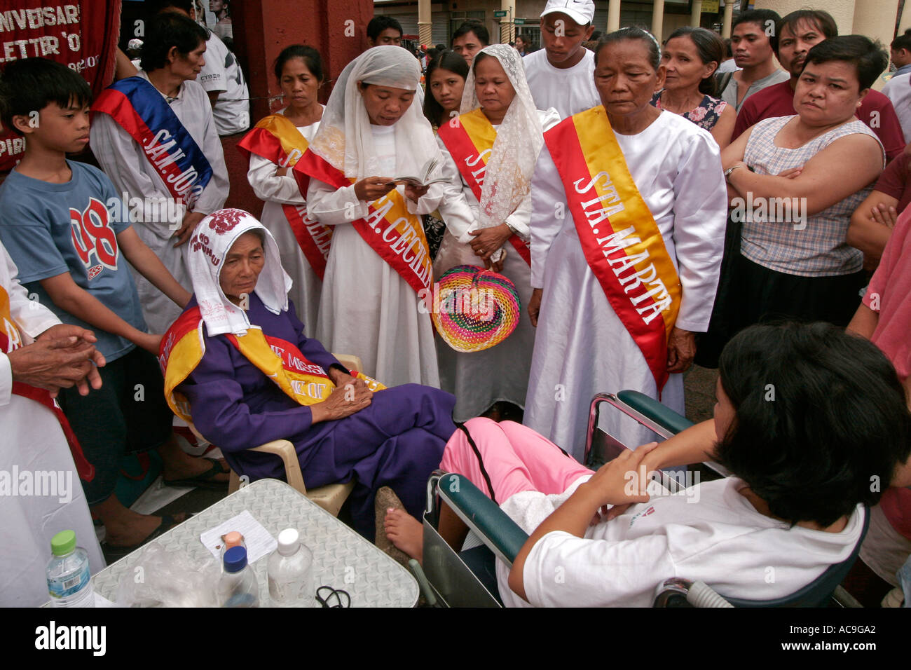 Faith Healers, Quiapo Market, Manila, Philippines Stock Photo