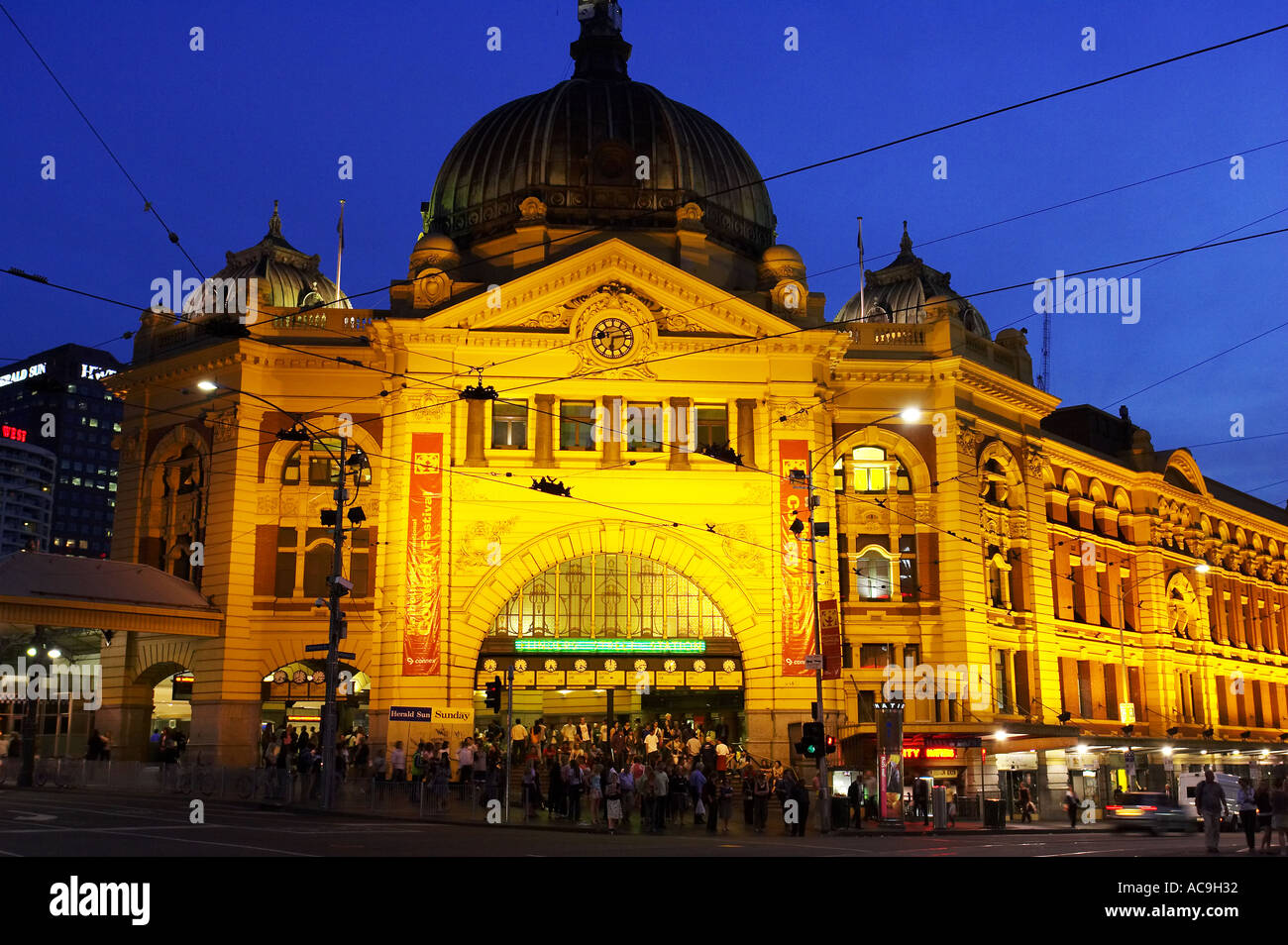 Flinders Street Station Melbourne Victoria Australia Stock Photo