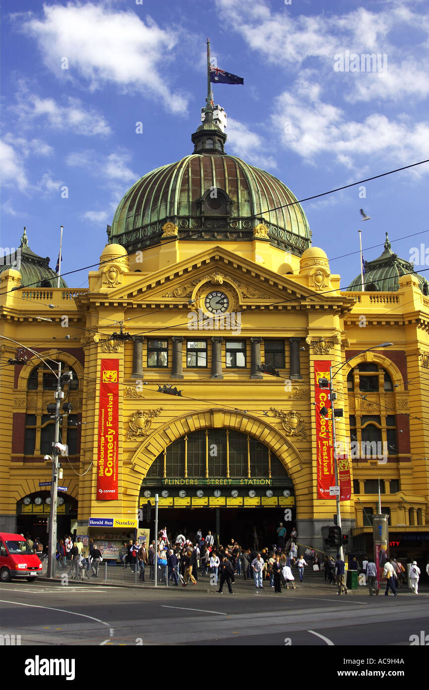 Flinders Street Station Melbourne Victoria Australia Stock Photo Alamy