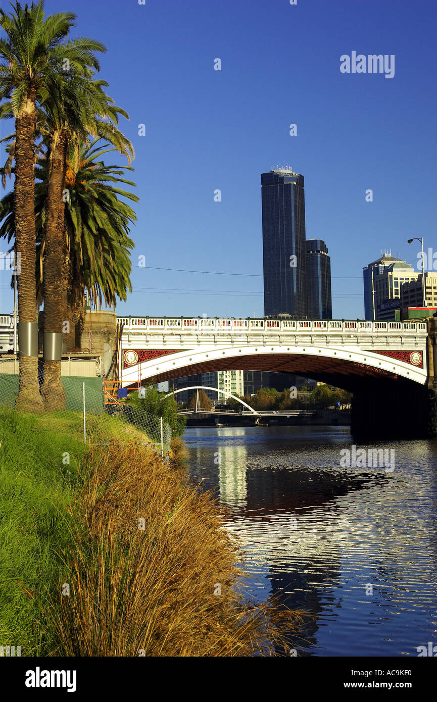 Princes Bridge Yarra River Melbourne Victoria Australia Stock Photo