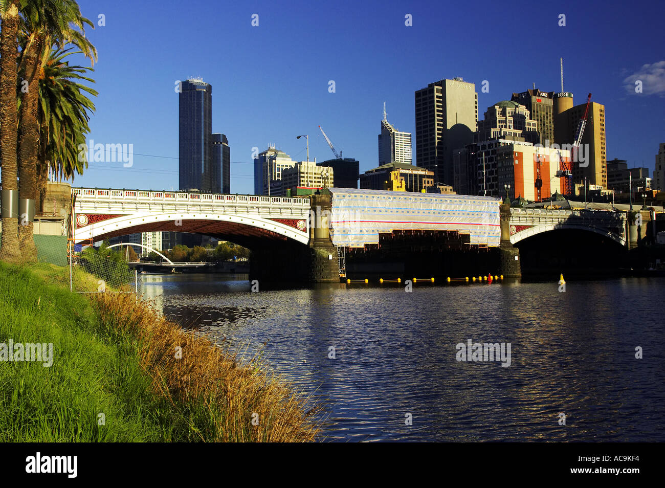 Princes Bridge Yarra River Melbourne Victoria Australia Stock Photo