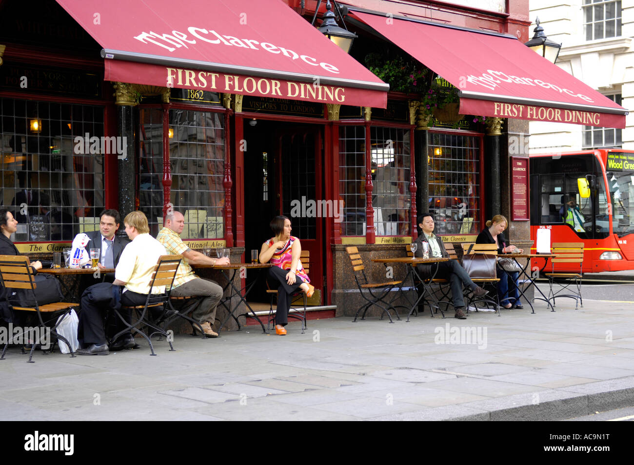 the clarence london pub westminster outdoor drinking street travel tourism uk gb british england capital city Stock Photo