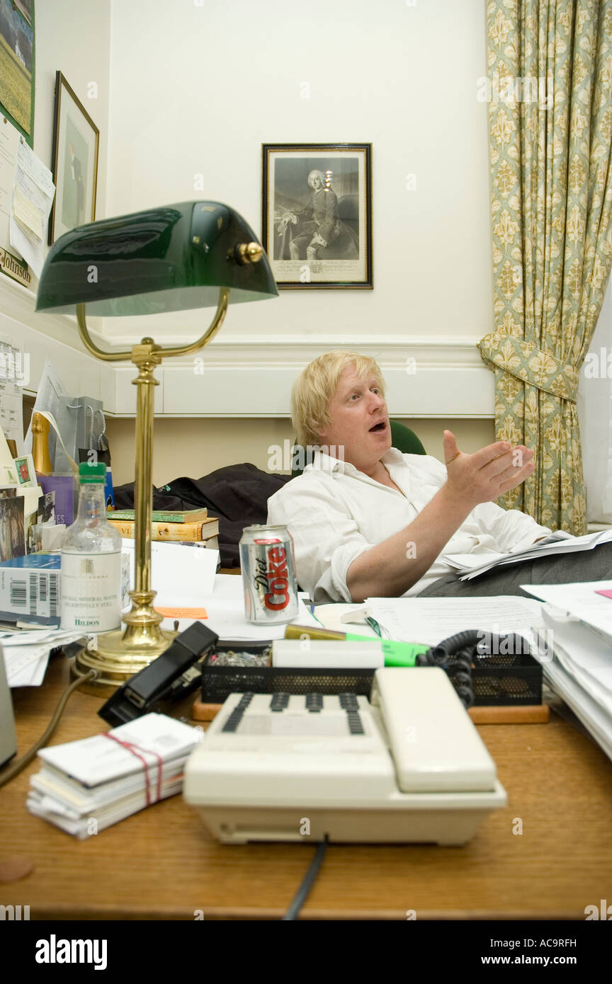 Boris Johnson, Conservative MP for Henley in his office in Portcullis