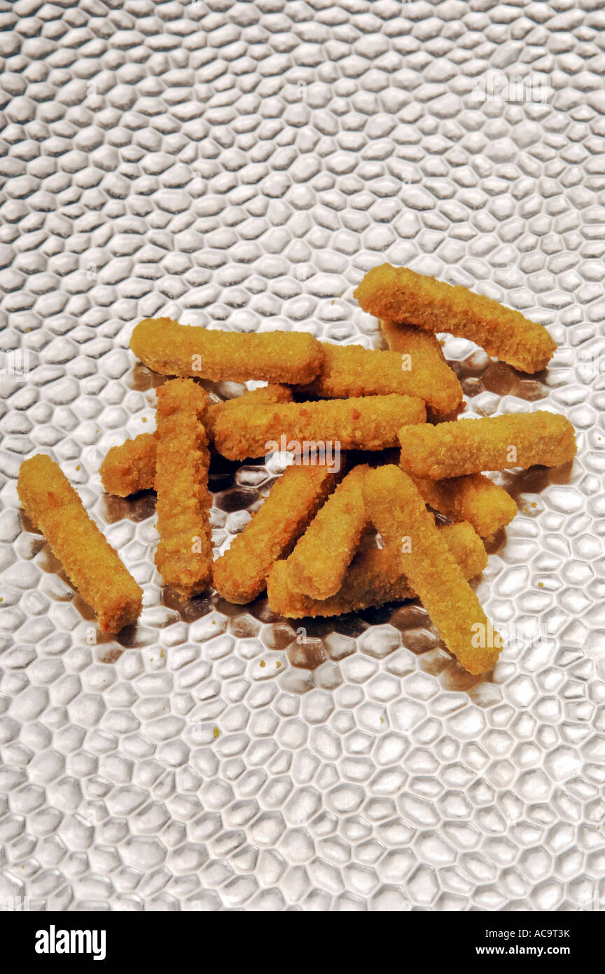 Breadcrumbed fish goujons Stock Photo Alamy
