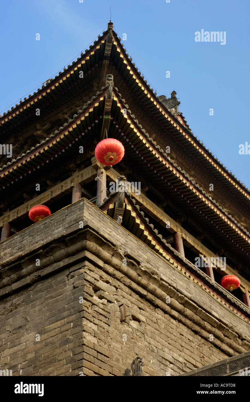 China Shaanxi Xian The Gu Lou Drum Tower At Sunset Stock Photo - Alamy