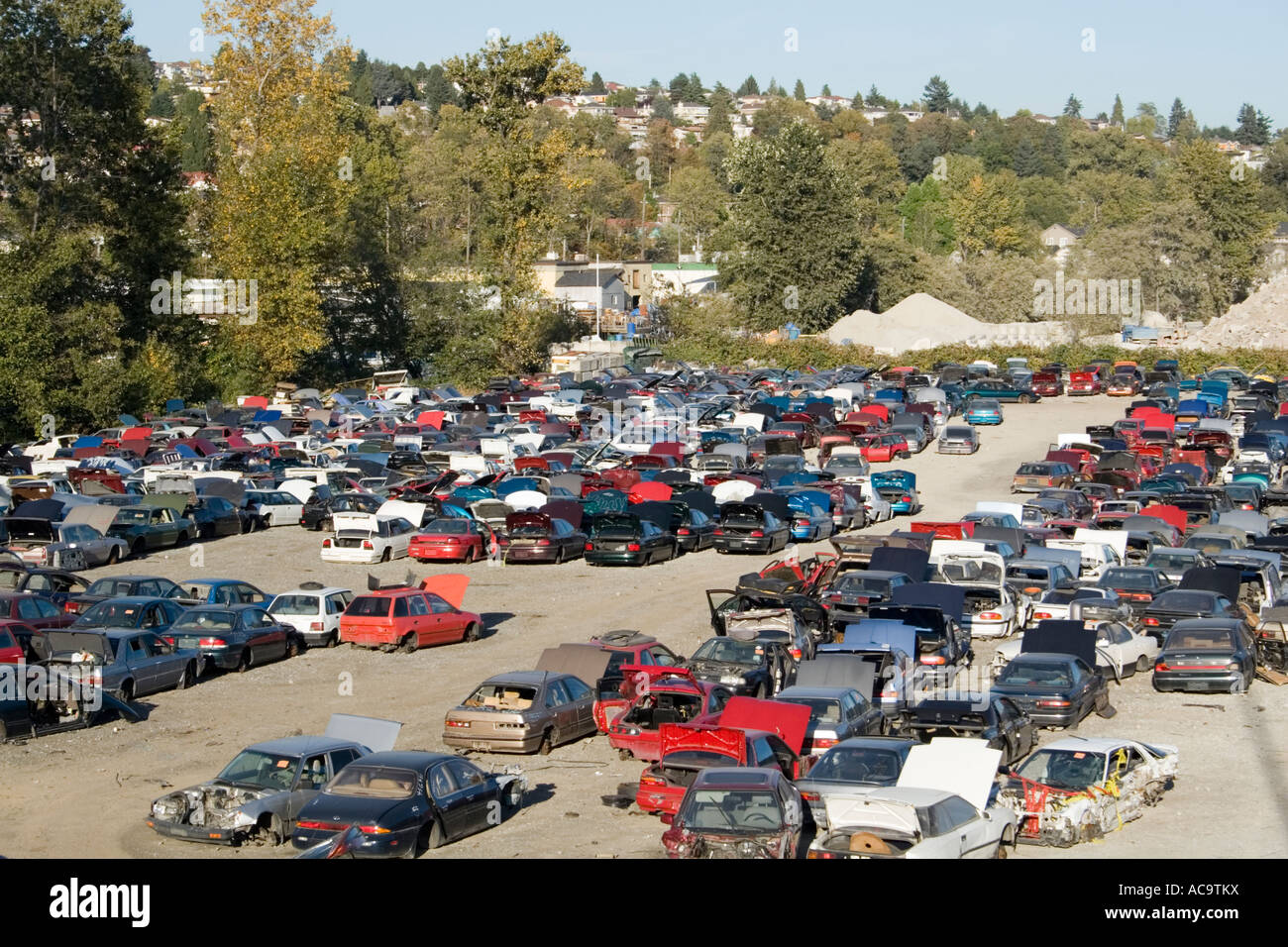 Car wrecking yard Stock Photo Alamy