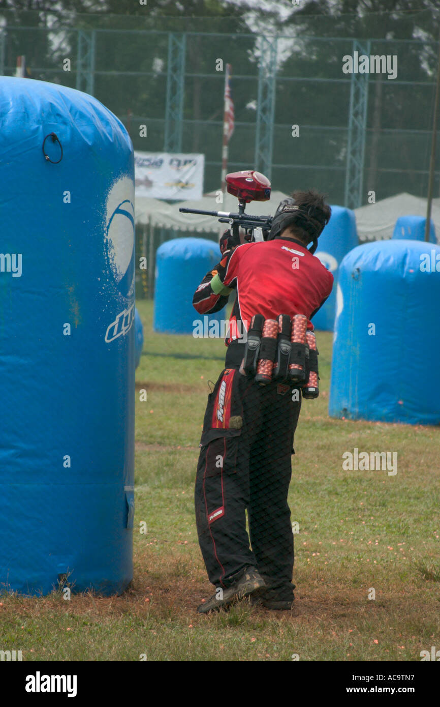 paintball player Stock Photo