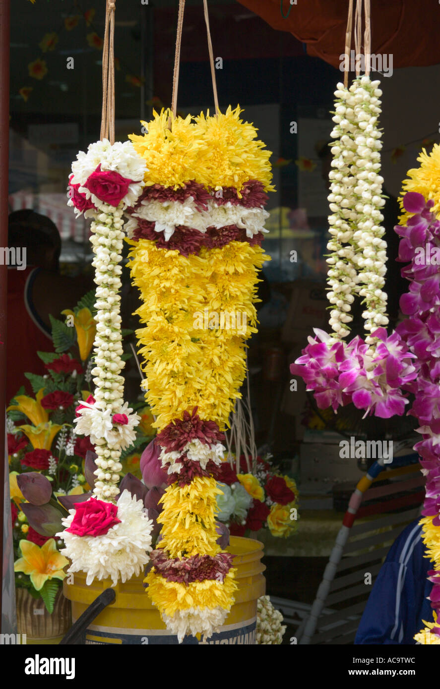 flower garland made from jasmine flowers popular among tamil indians