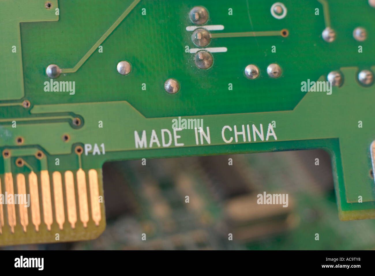 circuit board with the words made in china Stock Photo Alamy