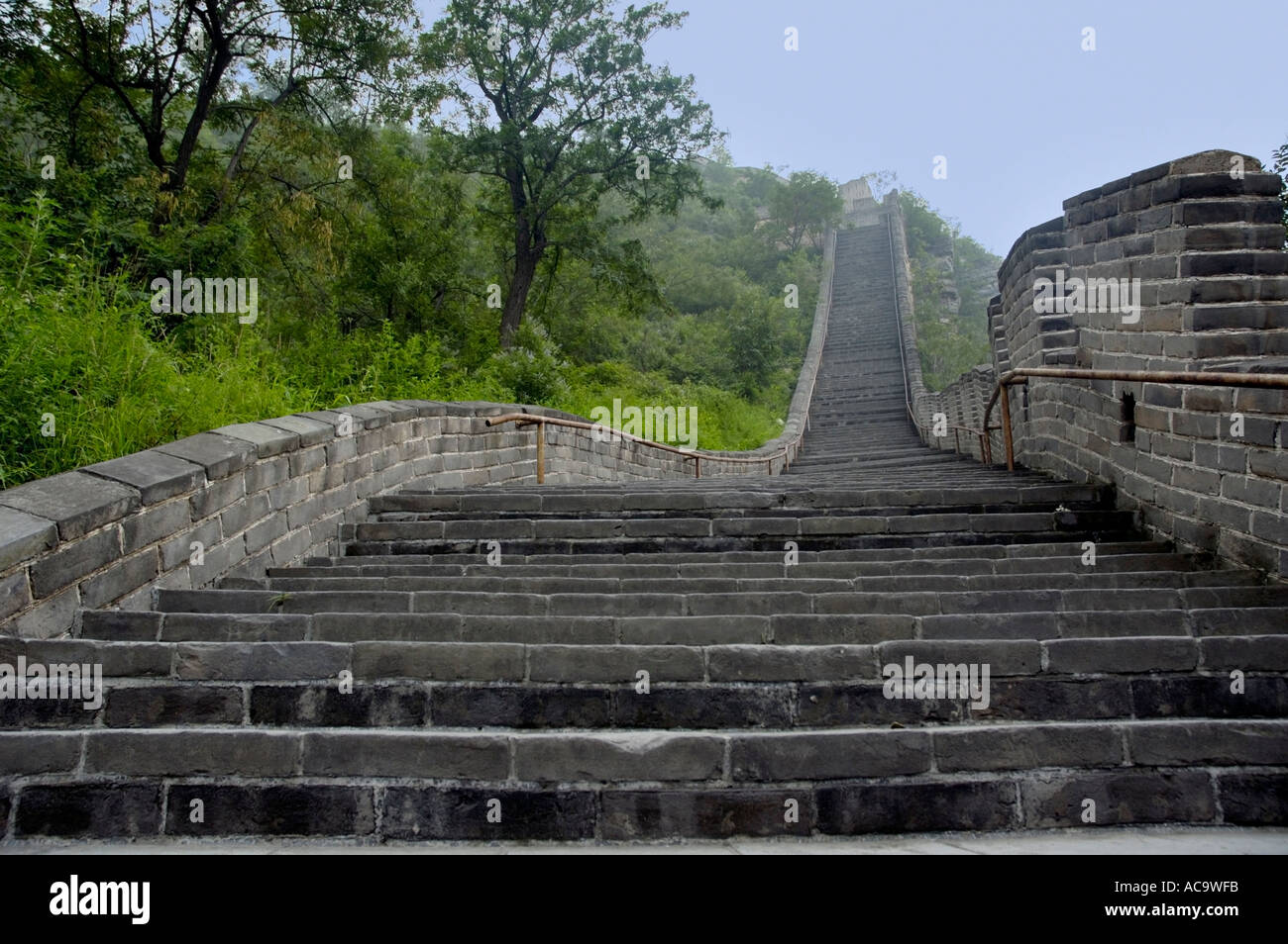China Beijing Ascending The Great Wall At Juyongguan Gate Near Badaling Stock Photo
