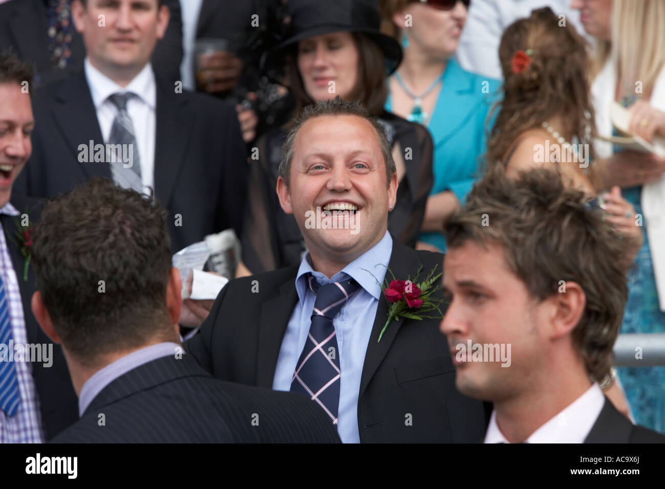 Boys having fun at the races Stock Photo - Alamy