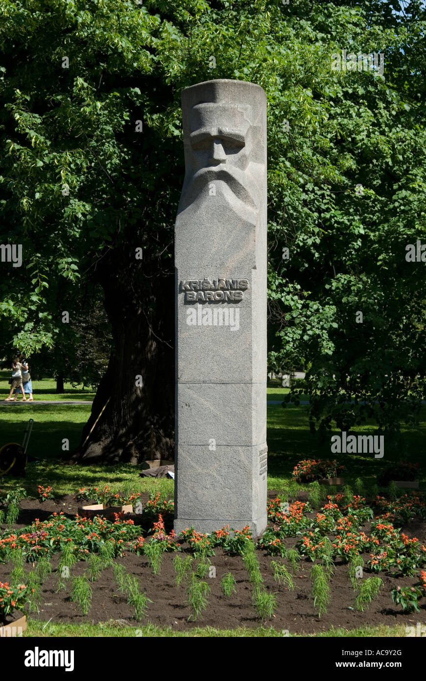Statue of Baron Krisjanis, Riga, Latvia Stock Photo - Alamy