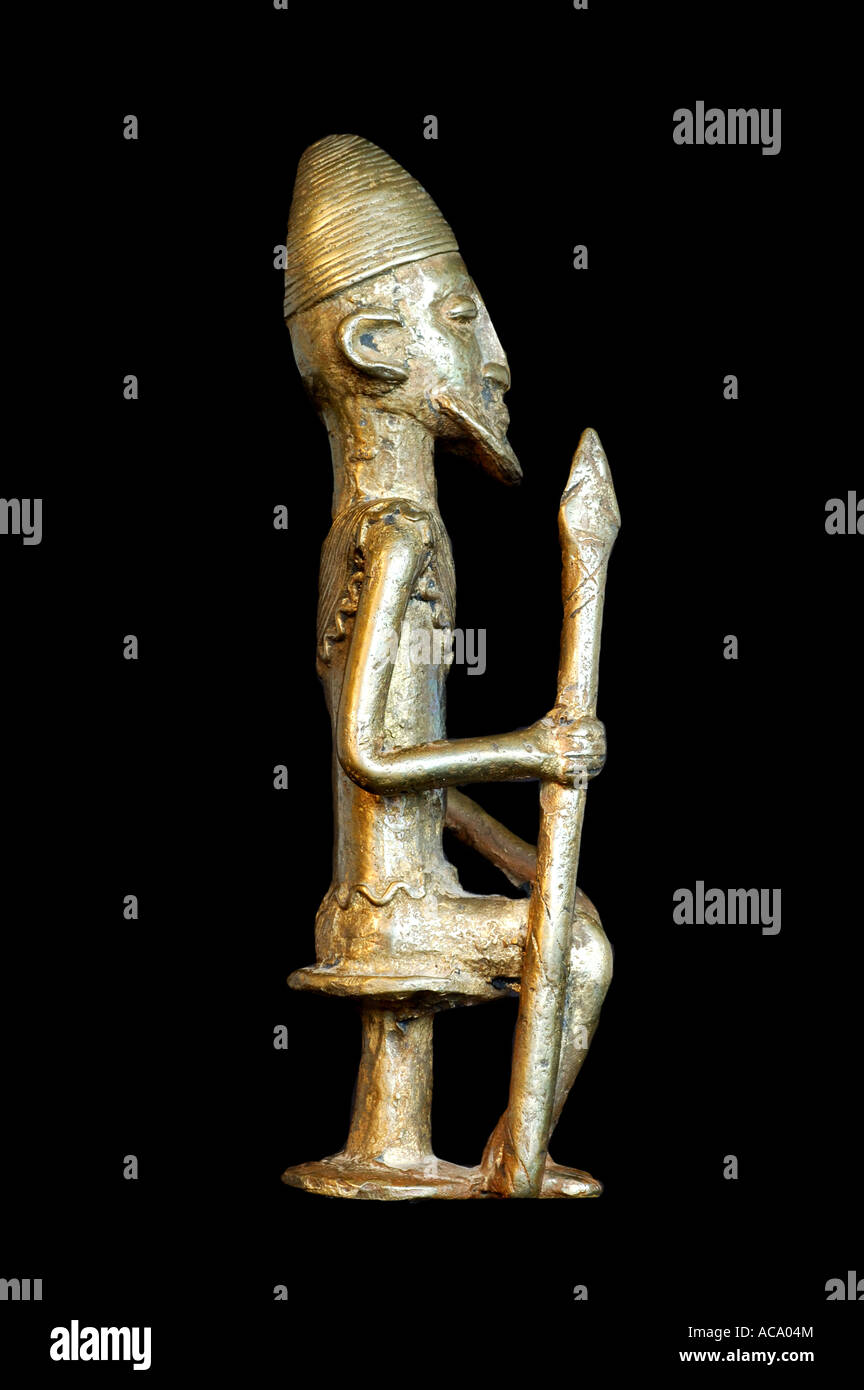 Bronze statue, West Africa Stock Photo Alamy
