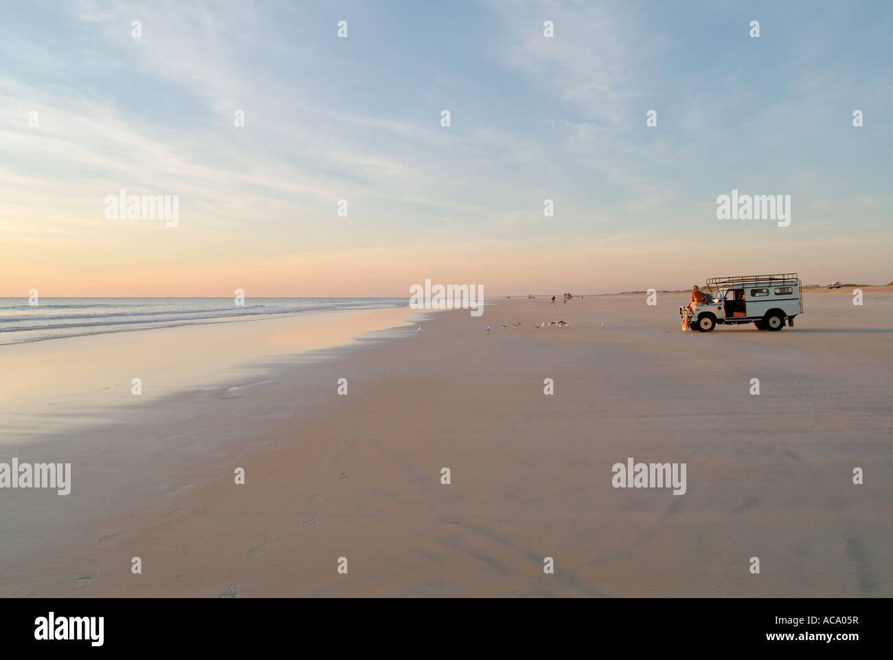 Off-road vehicle, Cable Beach, Broome, Kimberleys, Western Australia Stock Photo
