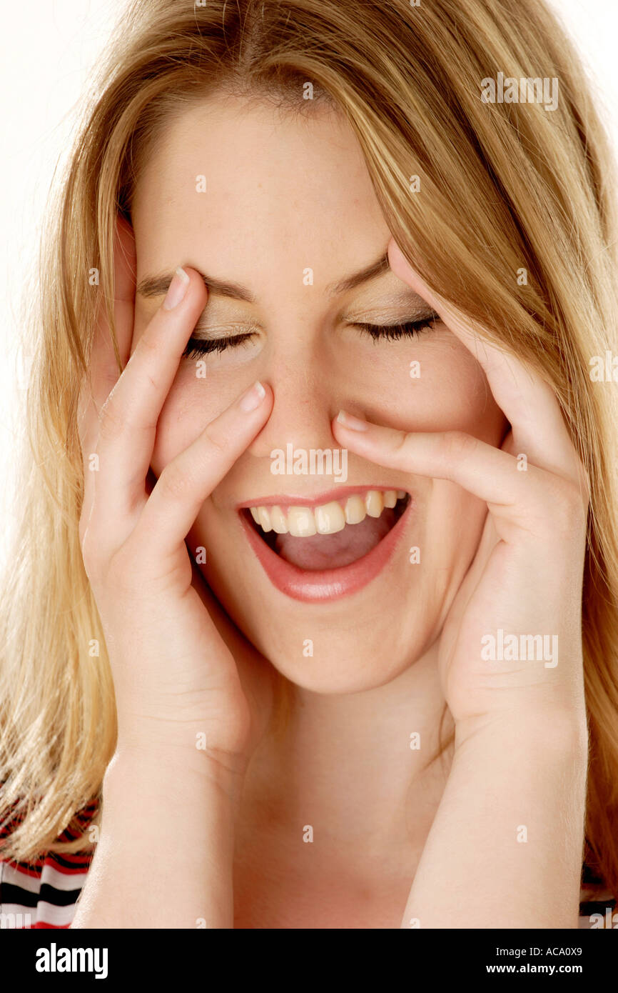 Laughing woman Stock Photo