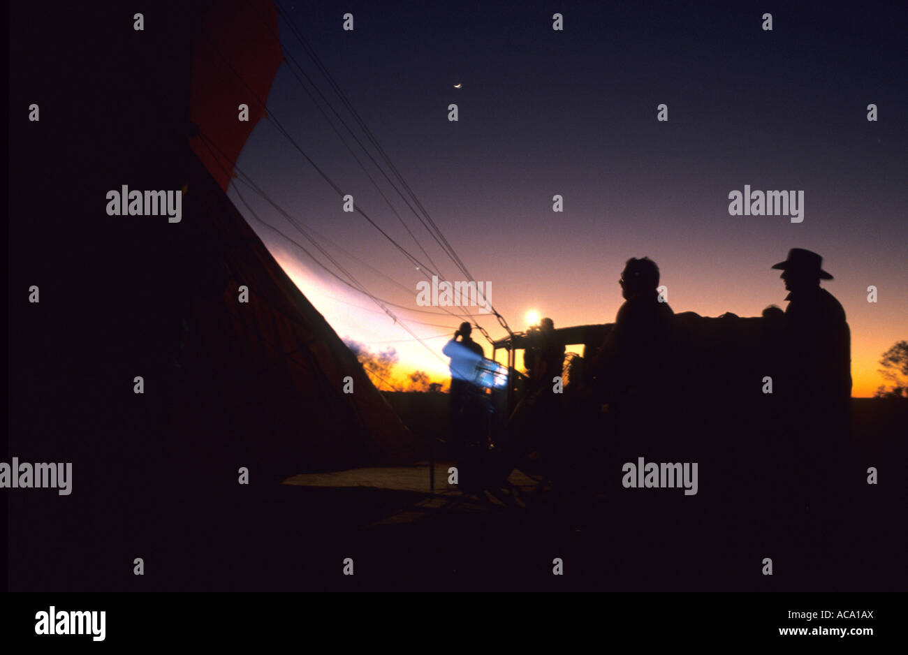 Outback ballooning, Northern Territory, Australia Stock Photo