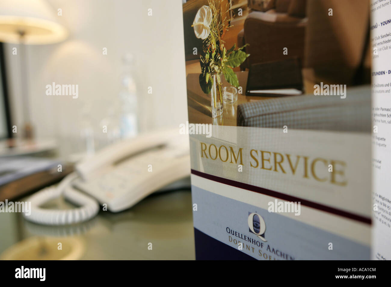 Room Service Menue In The Hotel Sofitel Aachen Quellenhof