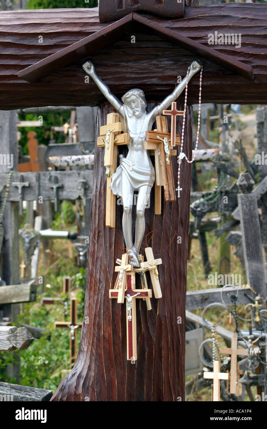 Lithuania - Siauliai - Mountain of the crosses Stock Photo