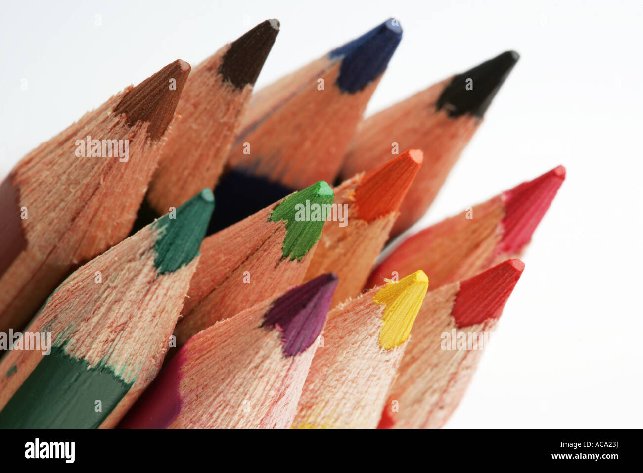 Coloured crayons Stock Photo