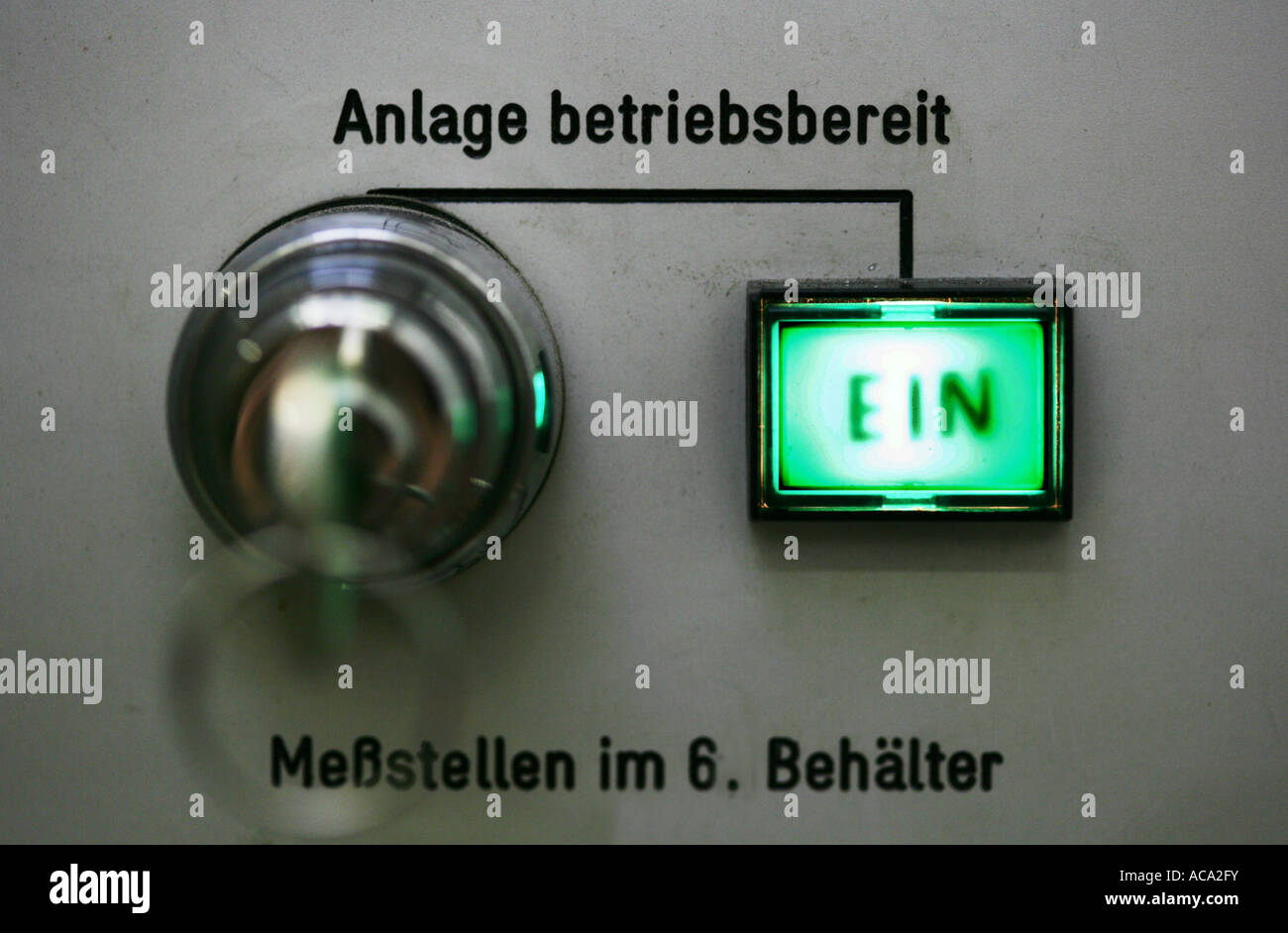 Switchboard of a industrial plant, Essen, North Rhine-Westphalia, Germany Stock Photo