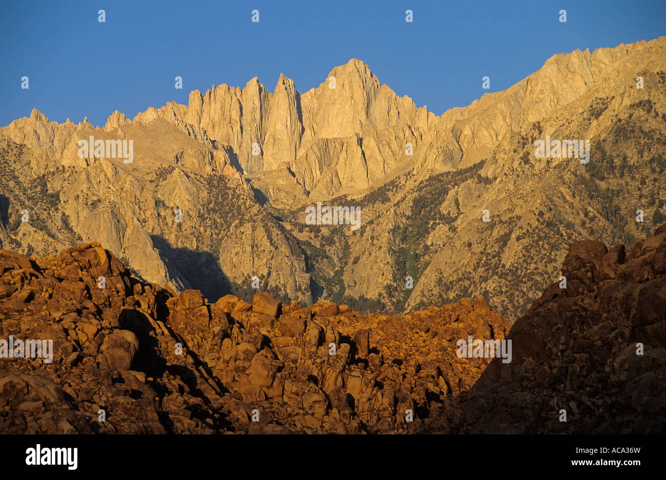 Mount Whitney, the highest peak in the Sierra Nevada, California, USA 