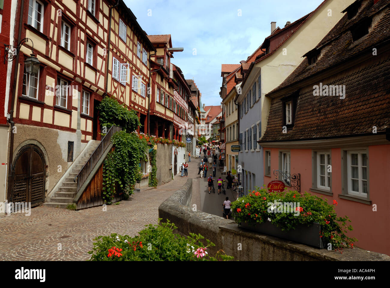 Old part of town, Meersburg, Baden Wuerttemberg, Germany, Europe. Stock Photo