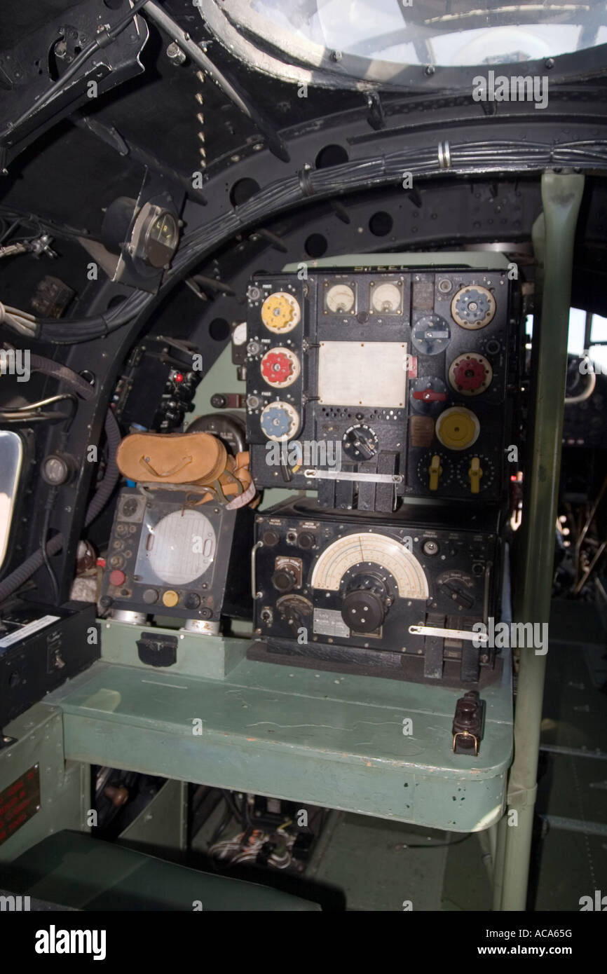 Radio desk on lancaster Bomber Stock Photo Alamy