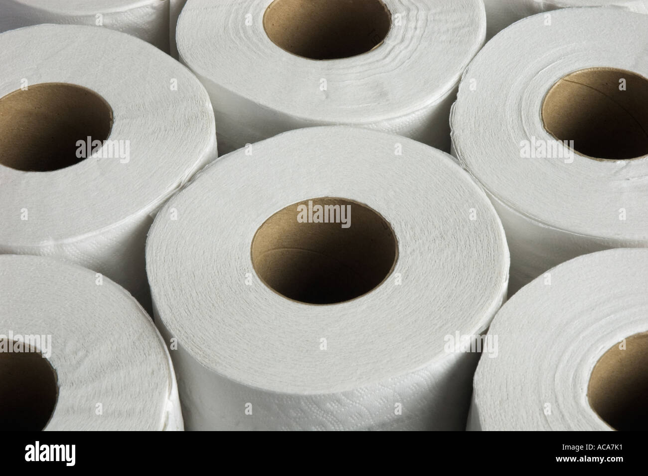 Toilet rolls made from recycled paper Stock Photo Alamy