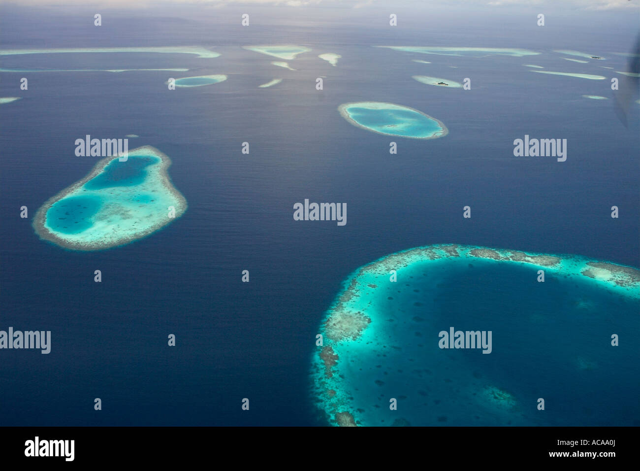 Atolls of the Maldives Stock Photo