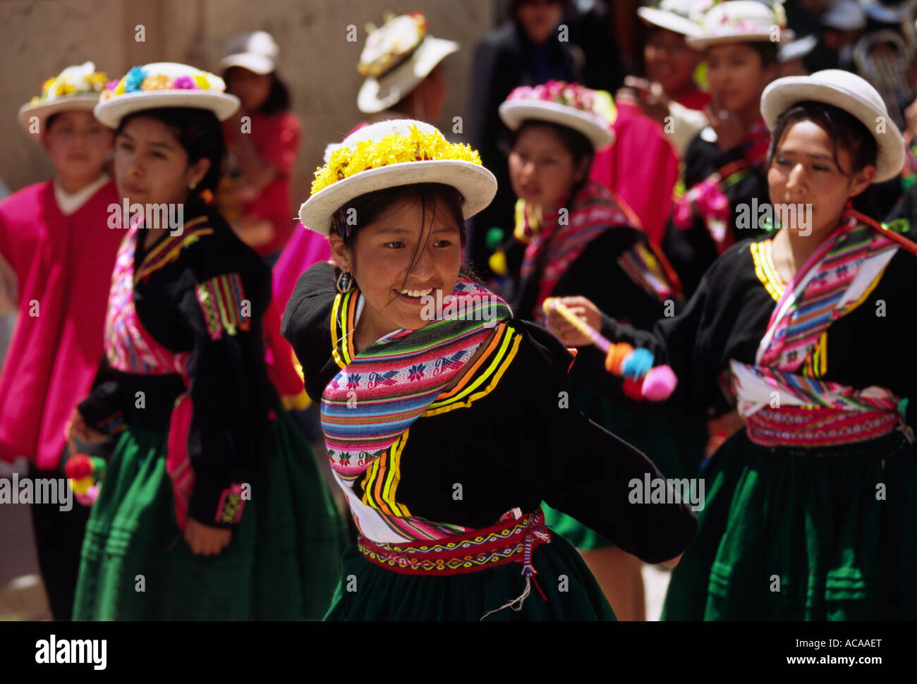 Festival dancers - Puno Week festival, Puno PERU Stock Photo, Royalty ...