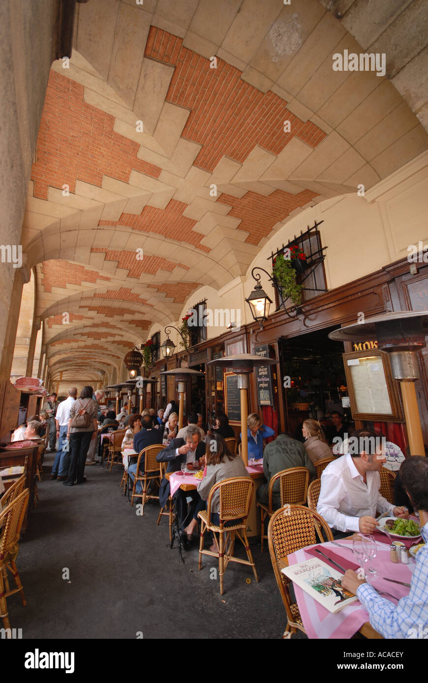 PARIS Restaurant on the Place des Vosges Stock Photo