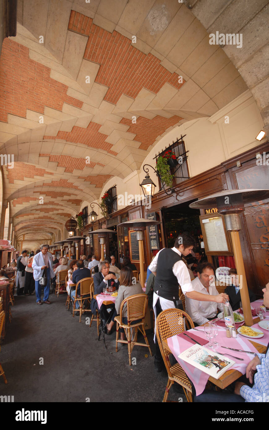 PARIS Restaurant on the Place des Vosges Stock Photo