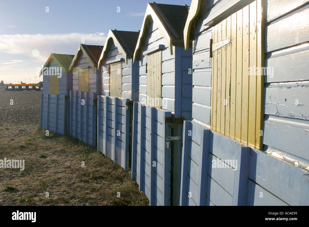 beach huts in Littlehampton Stock Photo Alamy