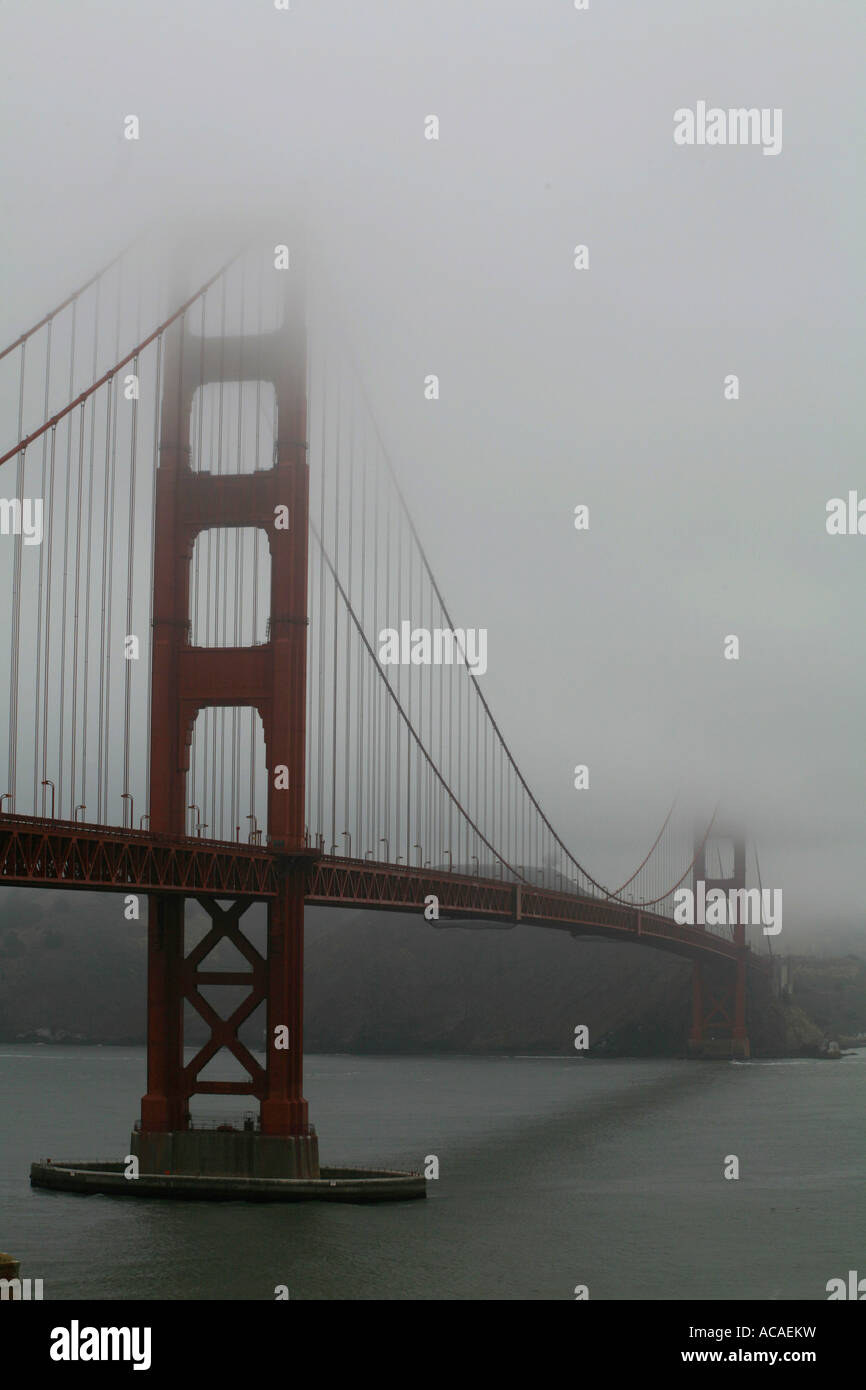 Fog created by the microclimate of the golden gate at the famous bridge