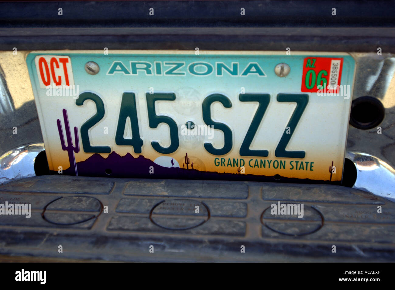 Arizona car number plate USA Stock Photo Alamy