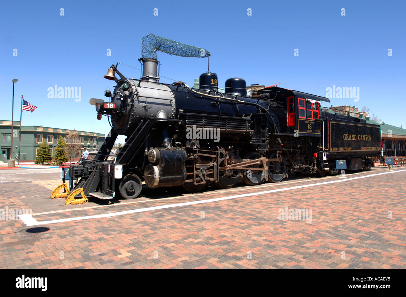 Steam Engine Railway stock at Williams serving the Grand Canyon Arizona USA Stock Photo