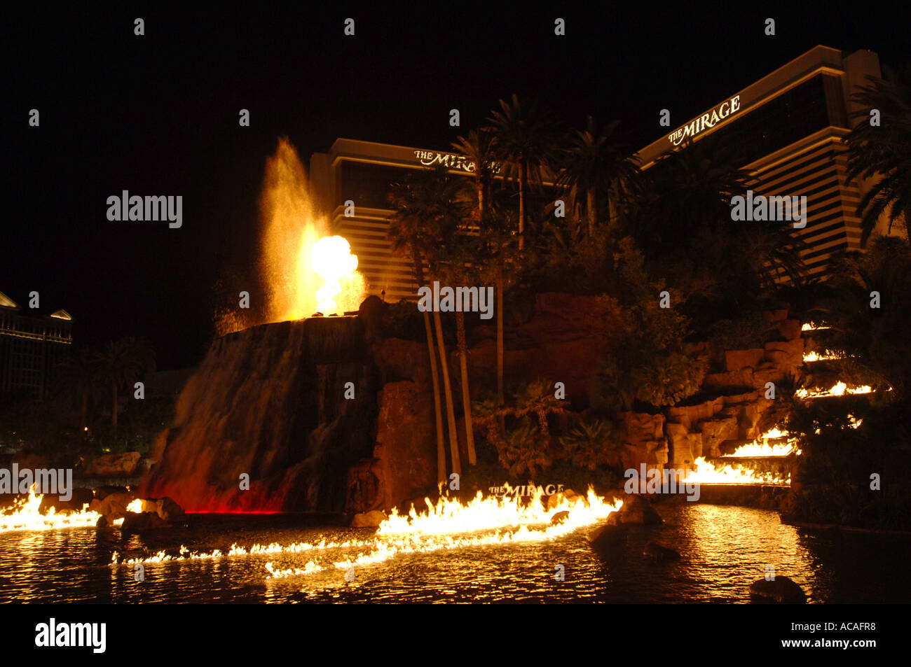 Volcano show Mirage Hotel and Casino Las Vegas Nevada USA Stock Photo Alamy