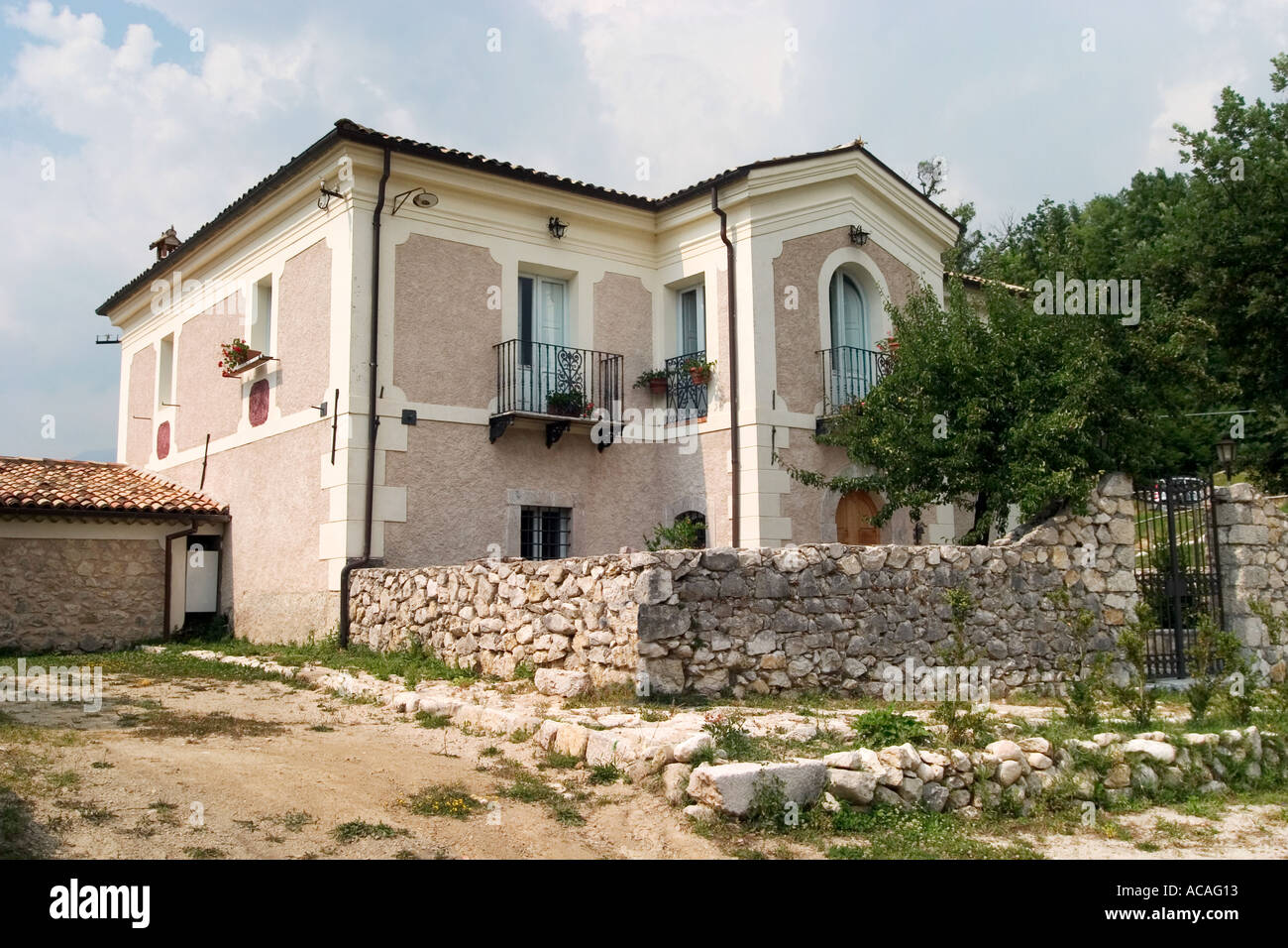 House lived in by D H Lawrence. Picinisco, Lazio region, Italy Stock Photo