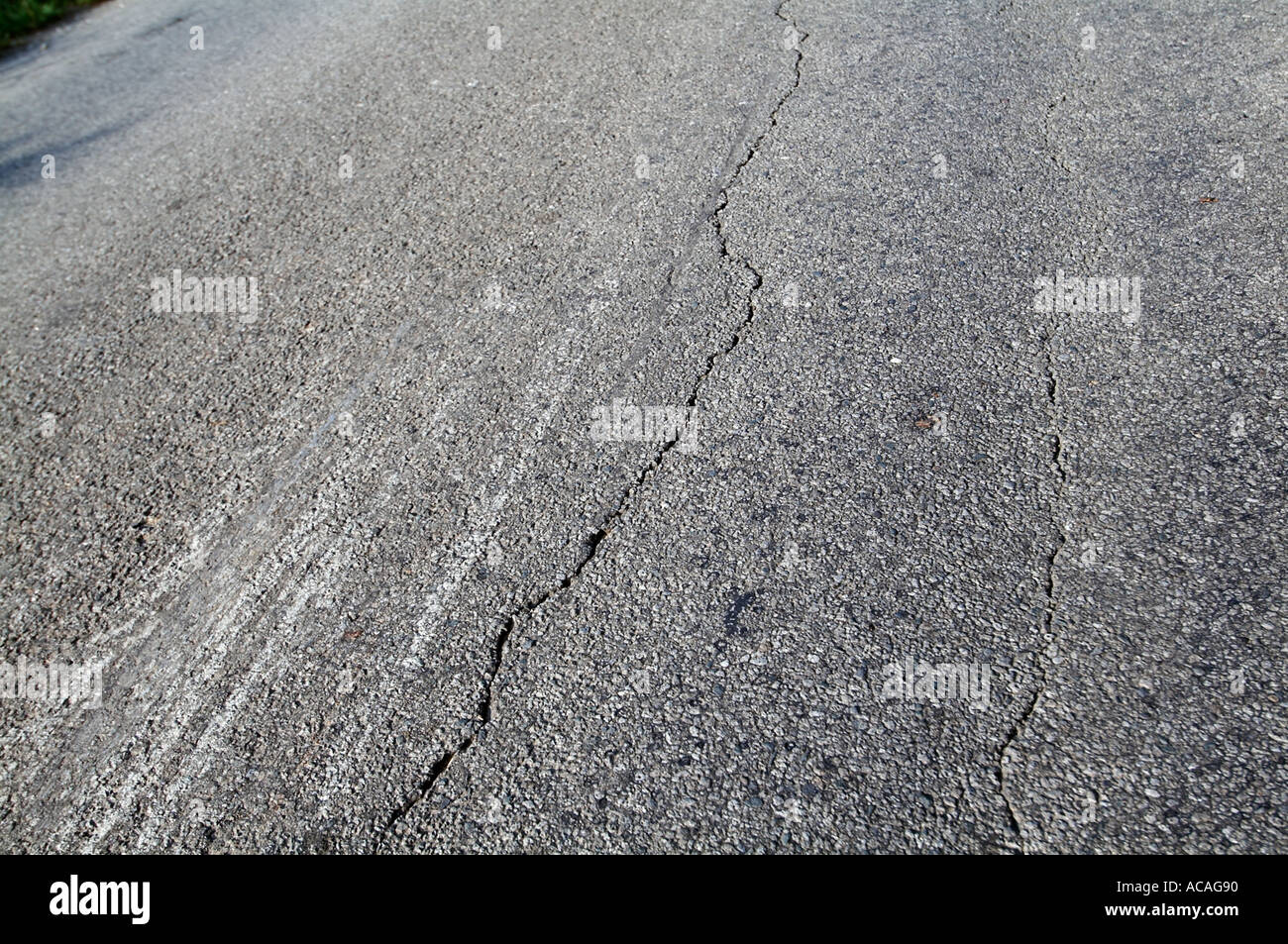 pot hole road Stock Photo