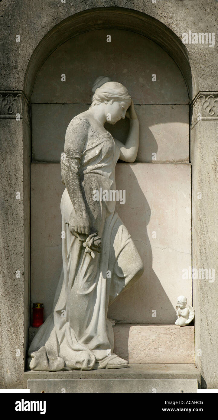 Tolorous Figure on gravesite Stock Photo