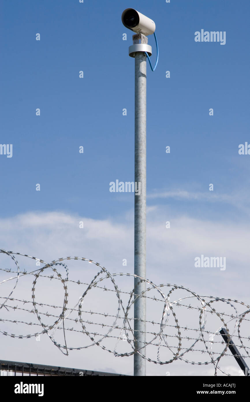 Security fence for protecting the G8 summit, Heiligendamm, Mecklenburg-Western Pomerania, Germany Stock Photo