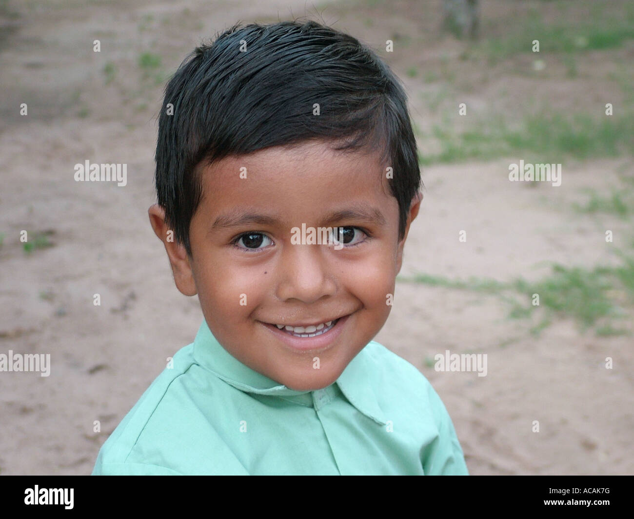 Portrait of a smiling Argentinian boy Stock Photo