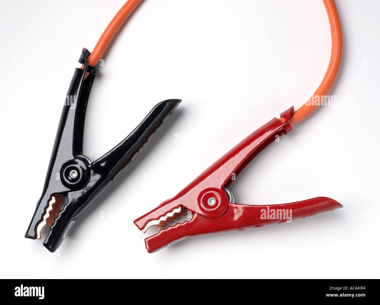 Booster Cables elevated view Stock Photo Alamy