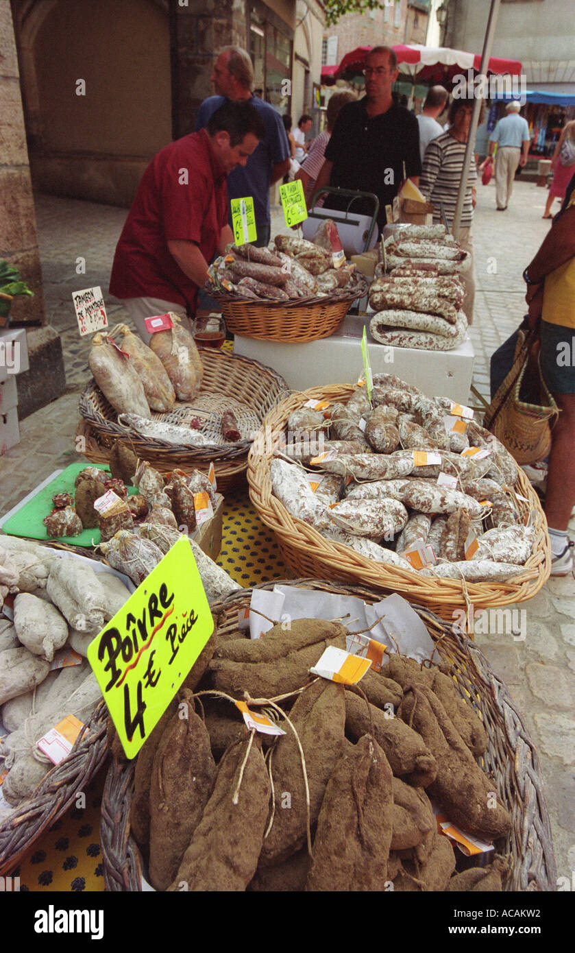 Market at Saint Antonin Noble Val France Europe Stock Photo Alamy